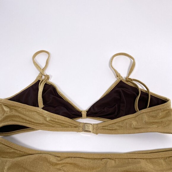 LOUIS VUITTON Gold Lurex S/S 2006 Bikini with Gold Charms - Picture 13 of 14